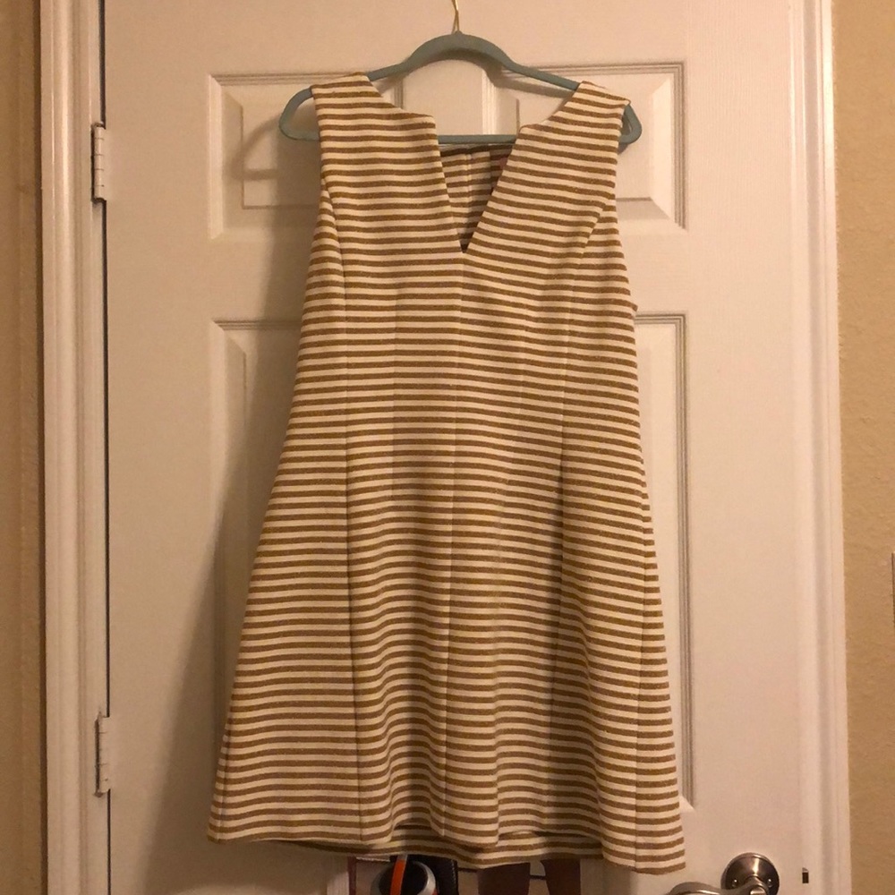 Lilly Pulitzer Gold and White Striped Dress